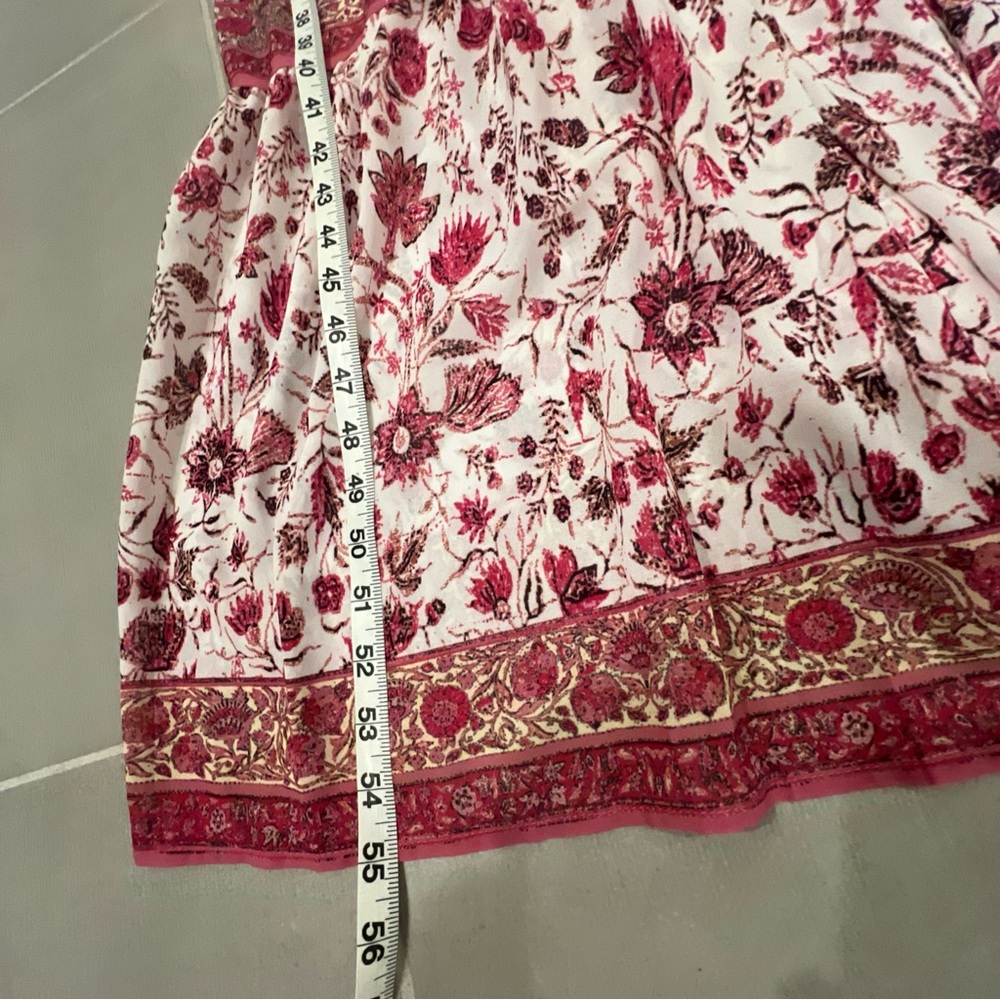 Flying Tomato boho pink and White Floral full length Maxi Skirt S - Picture 11 of 11